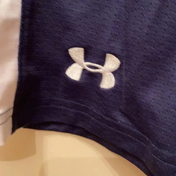 UNDER ARMOUR EUC BOYS NAVY SHORTS SIZE LARGE YLG - Picture 3 of 5